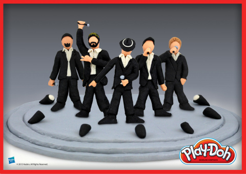The iconic 90's boy band took to the PLAY-DOH stage for its big 2013 reunion! Hasbro Inc. and the PLAY-DOH brand were pleased to bring this band back together using 100% PLAY-DOH compound. Be sure to stop by the PLAY-DOH Facebook page to view all 10 sculptures from "A Year in PLAY-DOH Moments:" https://www.facebook.com/playdoh (Photo: Business Wire)