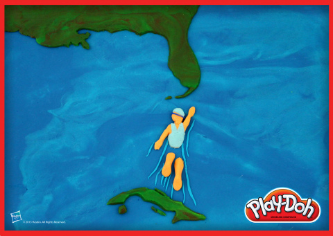 This record-setting swimmer is taking new shape with PLAY-DOH compound! To celebrate her enormous achievement, Hasbro Inc. and the PLAY-DOH brand have recreated the swim from Cuba to Florida entirely out of PLAY-DOH compound! Be sure to check out the other nine sculpts from "A Year in PLAY-DOH Moments" to join the celebration: https://www.facebook.com/playdoh (Photo: Business Wire)