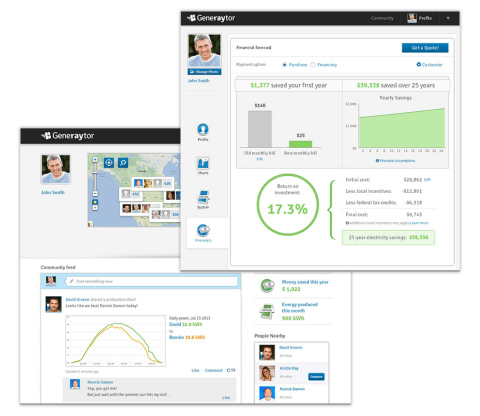 The Generaytor community powers your solar savings forecast (Graphic: Business Wire)