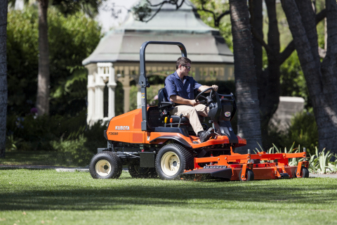Kubota's F90-Series raises the standard in professional front-mount diesel mowers. Each model has a 16.1 gallon fuel tank and is powered by a clean performance Kubota diesel engine offering more power, precision and efficiency than ever before. (Photo: Business Wire)