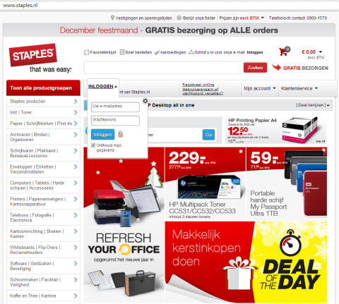 Staples Europe Launches Updated www.Staples.nl Website. (Photo: Business Wire)