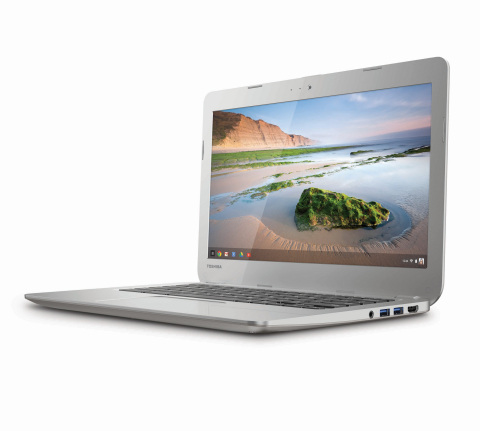 The only Chromebook in the category to feature a 13.3-inch diagonal HD display, Toshiba's Chromebook offers greater versatility for productivity-driven users. (Photo: Business Wire)