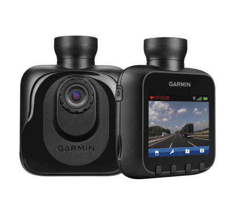Garmin Dash Cam(TM) is a high-definition camera that continuously records a wide-angle view of the road while driving. (Photo: Business Wire)