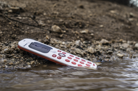 SpareOne Plus Emergency Phone submerged in water. (Photo: Business Wire)