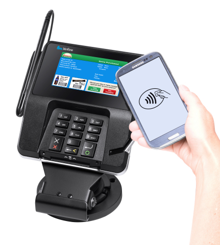 In addition to selecting VeriFone mobile POS, Jones Group also is deploying the MX 915 payment-enabled media solution at Jones New York and Nine West retail locations. (Photo: Business Wire)