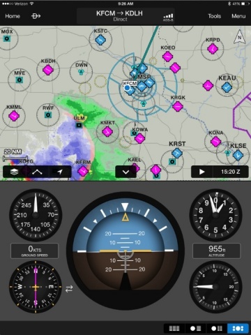 Back-up aircraft attitude information derived from the GDL 39 3D, displayed on Garmin Pilot. (Photo: Business Wire)
