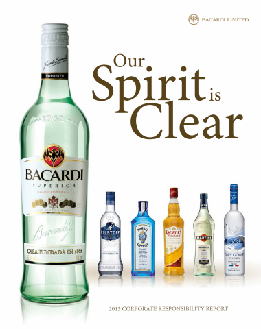 Bacardi Limited, dans son rapport annuel de responsabilité d’entreprise qui vient juste d’être publié, a annoncé de nouveaux résultats dans ses efforts continus pour faire diminuer son impact sur l’environnement. Ces pratiques, ainsi que d’autres pratiques à la pointe du secteur, sont exposées en détails dans notre dernier rapport de responsabilité d’entreprise intitulé « Our Spirit is Clear ». Pour en savoir plus sur les initiatives Bacardi liées à la responsabilité d’entreprise, consultez la section sur la responsabilité d’entreprise de www.bacardilimited.com. (Photo : Business Wire)