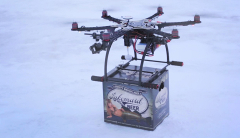 Lakemaid Beer Tests Drone Delivery on Frozen Northern Lakes (Photo: Business Wire)