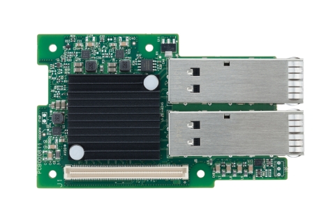 Mellanox's 40GbE NIC is based on energy-efficient, high-performance ConnectX-3 Pro ICs, and is designed to meet OCP specifications. Available now, the ConnectX-3 Pro OCP-based 40GbE NICs with RDMA over Converged Ethernet (RoCE) and overlay network offloads offer optimized latency and performance for converged I/O infrastructures while maintaining extremely low system power consumption. (Photo: Business Wire)