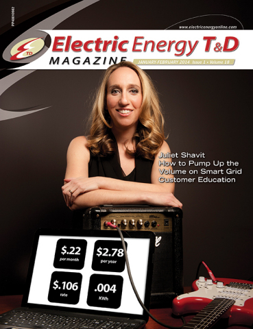 SmartMark CEO, Juliet Shavit, on the cover of the winter issue of Electric Energy T&D. (Photo: Business Wire)