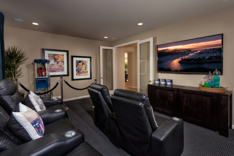 Football fanatics can watch the Super Bowl from the comfort of home in a room like this one modeled at KB Home's La Mesa Meadows community in La Mesa, Calif. (Photo: Business Wire)
