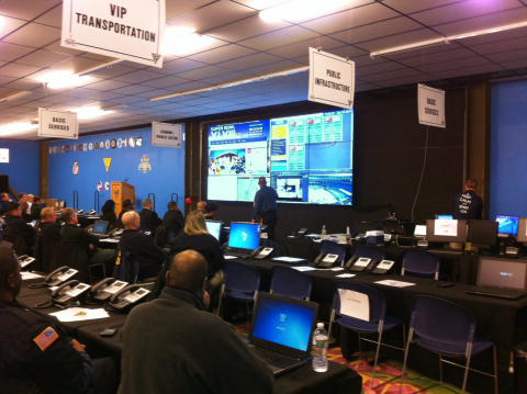 New Jersey State Police brief Mutualink customers at the Public Safety Compound in advance of Super Bowl XLVIII (Photo: Business Wire)