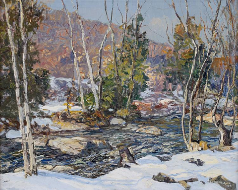 "Winter Harmony" (Winter Evening) by American Impressionist landscape painter Edward Willis Redfield (1869-1965) was one of Invaluable's top-selling lots in Q4 2013 (Photo: Business Wire)
 
