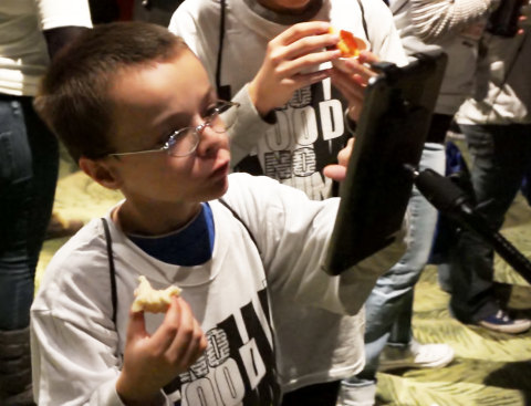 Orange County Public School student using taste buds and technology to choose school menu items. (Photo: Business Wire)