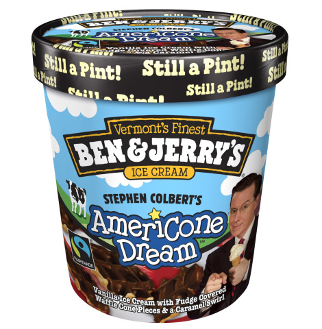 Stephen Colbert's AmeriCone Dream is celebrating its 7th Anniversary on February 14, 2014. (Photo: Business Wire)