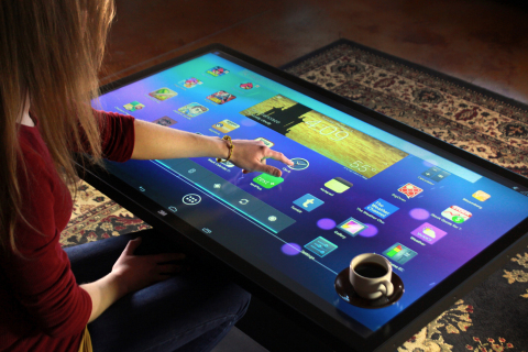 Ideum's popular Platform 46 Coffee Table using 3M's Multi-touch technology. (Photo: Business Wire)