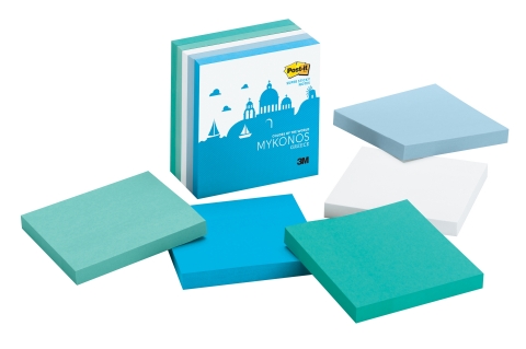 The Mykonos Color Collection from the new Post-it Brand Colors of the World Collection (Photo: Business Wire)