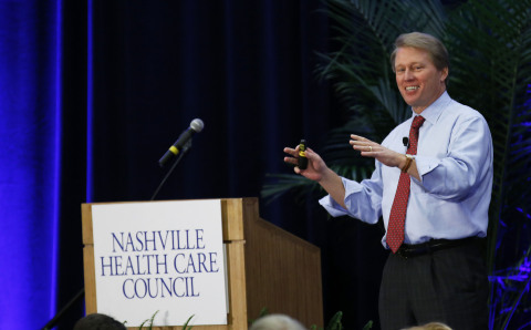 Kent Thiry, chairman and CEO, DaVita HealthCare Partners, spoke to the Nashville Health Care Council today on health care reform, integrated care, and DaVita's strategy and vision for the future. (Photo: Business Wire)