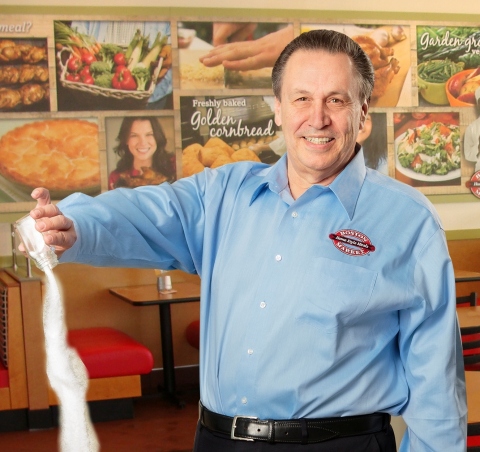 Boston Market, led by CEO George Michel (a.k.a. "The Big Chicken"), has significantly reduced sodium in several key menu items. (Photo: Business Wire)