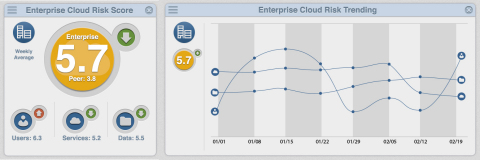 The Skyhigh Enterprise CloudRisk Dashboard (Graphic: Business Wire)