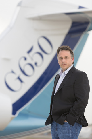 Jet Edge CEO Bill Papariella and company's new G650 aircraft. (Photo: Business Wire)