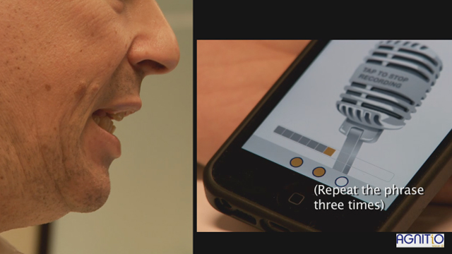 AGNITiO demonstrates the simplicity and security of Voice iD on mobile devices. 
