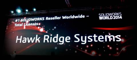 Hawk Ridge Systems awarded #1 Worldwide SolidWorks Reseller at SolidWorks World 2014. (Graphic: Business Wire)