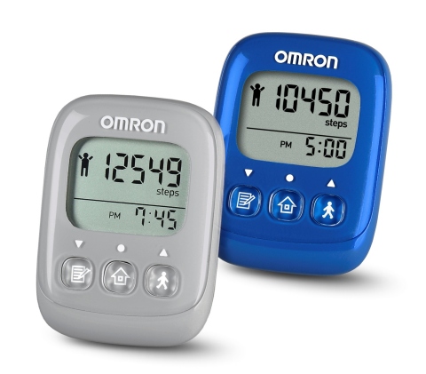 Omron's new, sleek Alvita Ultimate Pedometers (HJ-329 & HJ-325) with Tri-Axis technology and auto stride feature, replace the popular Dual-Axis Pocket Pedometer (HJ-112). (Photo: Business Wire)