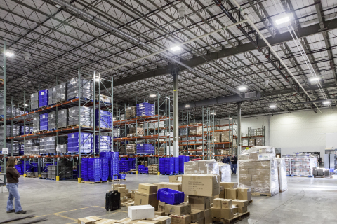 Chosen for energy efficiency and ease of installation, Natural Grocers has installed GE’s LED high bay and linear lighting fixtures in its distribution center and retail stores. (Photo: General Electric)