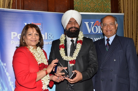 Valerie Vaz MP [Walsall South], Jagjeet Singh [Tradenext CEO] and CB Patel [Editor, Asian Voice]