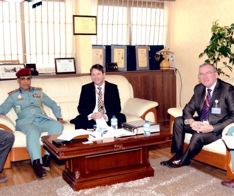 Colonel Abdul Rahman Al Hammadi during the meeting with Mr. Mark Gilmore (Photo: Business Wire)