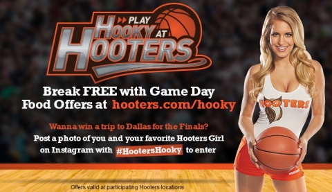 Play Hooky at Hooters this hoops season with weekly basketball game day deals, plus enter to win a trip to the college basketball finals in Dallas at www.Hooters.com/Hooky. (Photo: Business Wire)