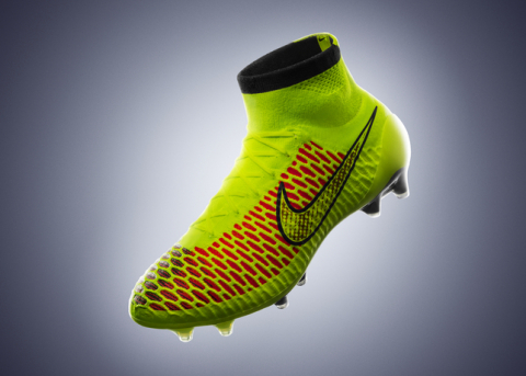 Building on NIKE's history of groundbreaking innovation in performance footwear, the radical new Magista Football boot is redefining the concept of how football boots look and perform. The boot was unveiled by FC Barcelona playmaker Andres Iniesta in Spain today. (Photo: Business Wire)