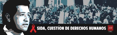 AHF expands its 'AIDS is a Civil Rights Issue' billboard campaign, which first featured Dr. Martin Luther King, Jr., to now include billboards of labor leader Cesar Chavez with the tag, 'SIDA, cuestion de derechos humanos.' (Graphic: Business Wire)