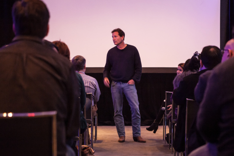 Dan Schulman, group president American Express, Enterprise Growth, debuts Spent: Looking for Change documentary trailer at SXSW.  #Spent (Photo: Business Wire)