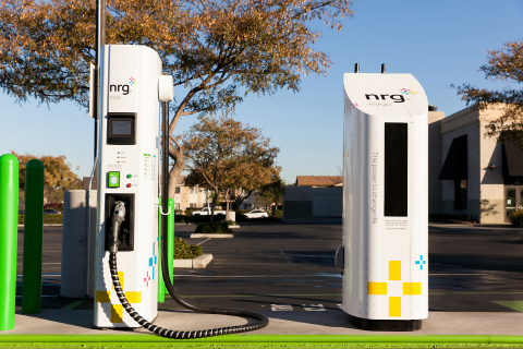 A NRG eVgo Freedom Station consists of a Level 2 charger plus one or more Direct Current fast charging stations where EV drivers can charge their electric vehicles in minutes rather than hours. (Photo: Business Wire)