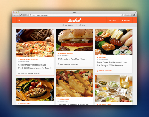 www.livedeal.com - mobile restaurant marketing platform. (Graphic: Business Wire)