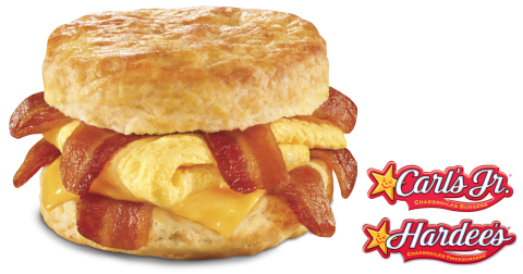 Fit for any superhuman appetite, the X-Tra Bacon, Egg & Cheese Biscuit from Carl's Jr. and Hardee's packs four strips of bacon (twice the normal amount), folded egg and American cheese served on a Made from Scratch Buttermilk Biscuit. (Photo: Business Wire)