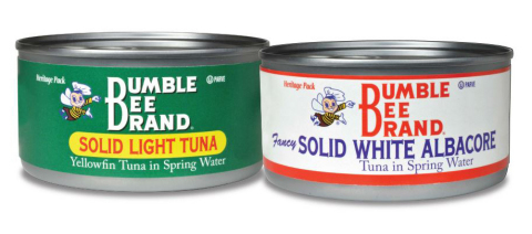 Bumble Bee Foods Heritage Pack Solid White Albacore and Solid Light Yellowfin Tuna (Photo: Business Wire)