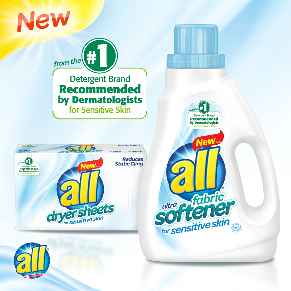 all® free clear Introduces New Fabric Softener and Dryer Sheets, Offering a  Complete Sensitive Skin Laundry Regimen