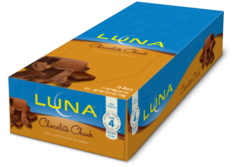 15-count box of Chocolate Chunk LUNA(R) Bars (Photo: Business Wire)
