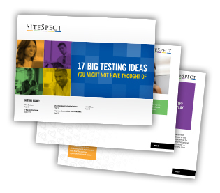 SiteSpect's new e-book: "17 Big Testing Ideas" (Graphic: Business Wire)