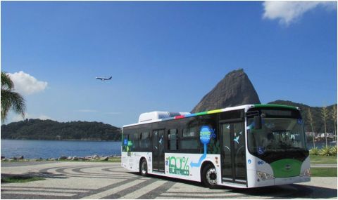 The first long-range, zero-emissions bus in Rio -- the BYD 12 meter all-Electric bus (Photo: Business Wire) 