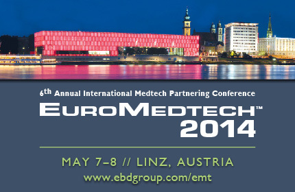 The sixth annual EuroMedtech(TM) partnering conference will be held May 7-8, 2014 in Linz, Austria. (Graphic: Business Wire)