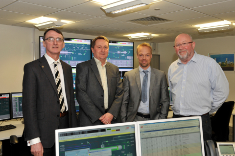 (L to R): Graham Wren (GSE), Kevin Nix (RWE), Thomas Carlsson (GSE), and Geoff Carr (RWE)