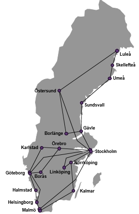 Hibernia's Media Network in Sweden (Graphic: Business Wire)
