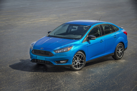 New Ford Focus four-door sedan globally unveiled, featuring leading combination of technology, fuel economy and power. (Photo: Business Wire)
