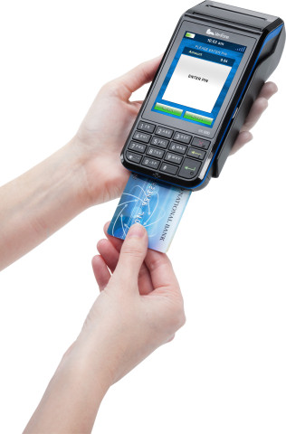 VeriFone's new EMV-capable VX 690 will accommodate chip cards as merchants and processors begin migration to that authentication standard. The consumer-friendly mobile payment terminal supports PIN, signature and other payment methods such as NFC contactless. (Photo: Business Wire)