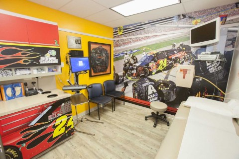 Axalta Racing's "Brilliant Flames" at the Children's Blood and Cancer Center, part of Dell Children's Medical Center (Photo: Business Wire)