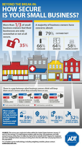 Beyond the Break-in: ADT Survey Reveals Small Business Retailers' Everyday Security Concerns (Graphic: Business Wire)